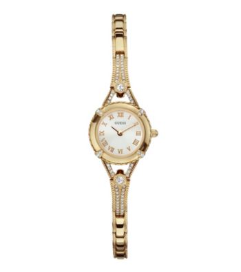 Guess Goldtone Petite Glamour Embellishment Watch