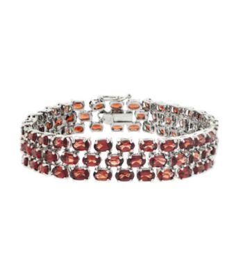 Designs by FMC Garnet Gemstone Three Row Bracelet 23 ct. t.w.