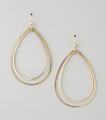 Guess Goldtone Teardrop Earrings