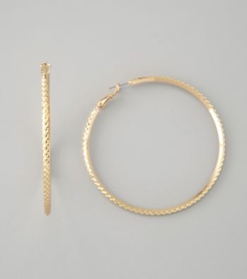 Guess Polished Goldtone Hoop Earrings