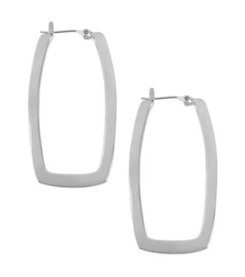 Kenneth Cole® Shiny Goldtone Skinny Rectangle Hoop Earrings