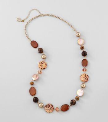 Erica Lyons® Brown Multi Sahara Beaded Long Necklace