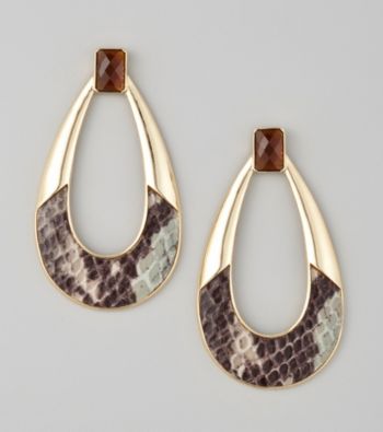 Guess Goldtone Oval Earrings