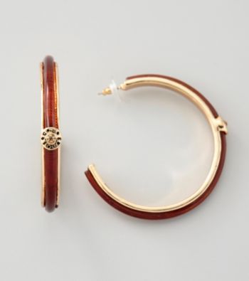 Guess Goldtone Hoop Earrings