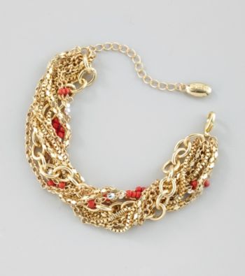 Guess Goldtone Multiple Row Bracelet