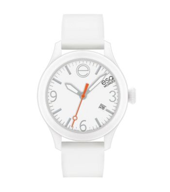 ESQ Movado® One™ White Silicone Wrapped Stainless Steel Watch