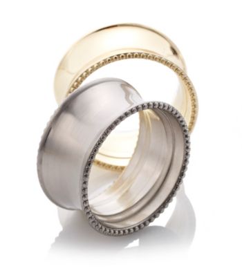 LivingQuarters Beaded Elegance Napkin Ring