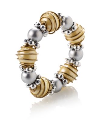 LivingQuarters Beads & Pearls Napkin Rings