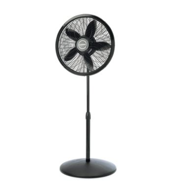 Lasko® 3-Speed Black Adjustable Oscillating Pedestal Fan