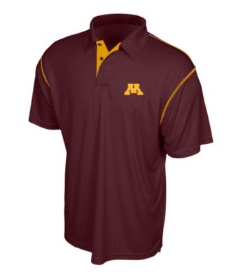 J. America® Men's Maroon University of Minnesota Contrast Stitch Performance Polo