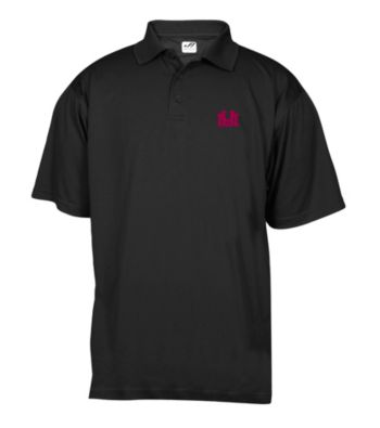 J. America® Men's Black University of Montana Mesh Performance Polo