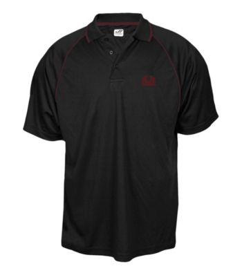 J. America® Men's Black University of Montana Contrast Mesh Performance Polo