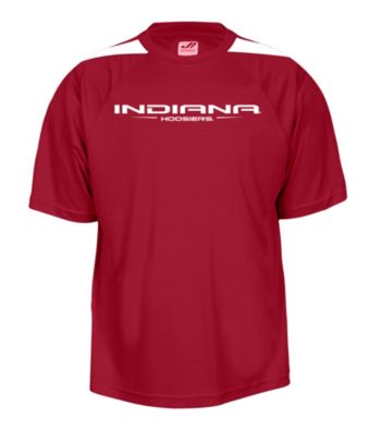 J. America® Men's Cardinal Indiana University Mesh Performance Tee with Sleeve Panels