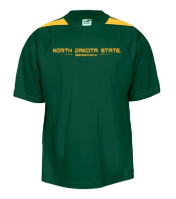 J. America® Men's Forest Green North Dakota State University Mesh Performance Tee with Sleeve Panels