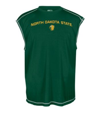J. America® Men's Forest Green North Dakota State University Solid Sleeveless Mesh Performance Tee