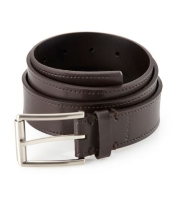 Calvin Klein Men's Brown 35mm Flat Strap Genuine Leather Belt Men's