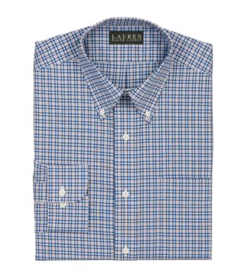 Lauren® Men's Blue/Red Classic-Fit Checked Cotton Broadcloth Shirt