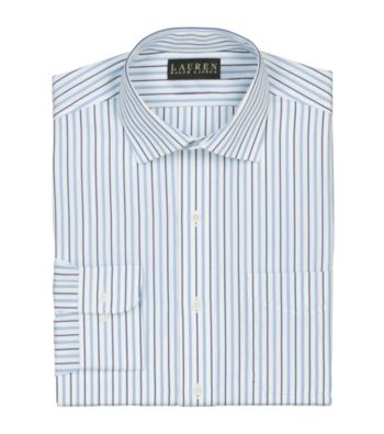 Lauren® Men's White Classic-Fit Striped Spread-Collar Shirt