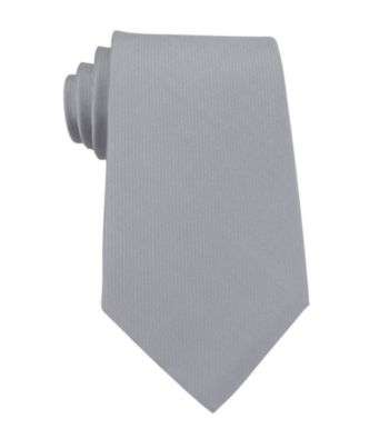 Kenneth Cole REACTION® Men's Silver Darien Solid Silk Tie