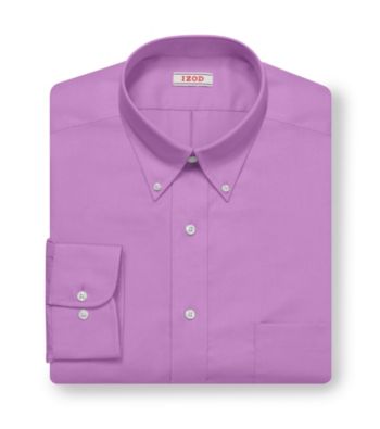 Izod® Men's Rasinberry Long Sleeve Twill Dress Shirt