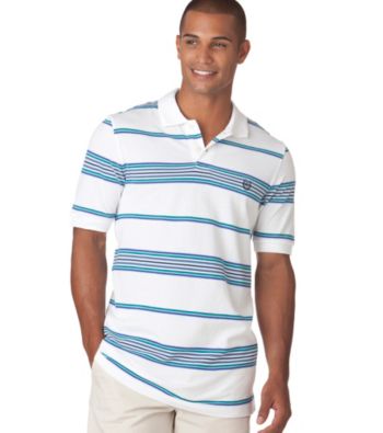 Chaps® Men's Short Sleeve Savannah Blanket Stripe Polo