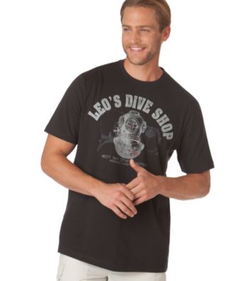 Chaps® Men's Anthracite Short Sleeve Explorer Dive Shop Tee