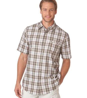 Chaps® Men's Swamp Green Explorer Camden Plaid Woven Shirt