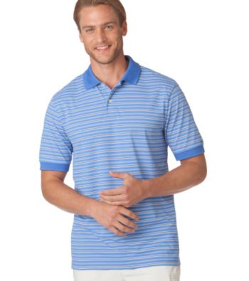 Chaps® Men's Short Sleeve Multi-Striped Golf Polo