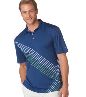Chaps® Men's Estate Blue Short Sleeve Clubhouse Printed Golf Polo