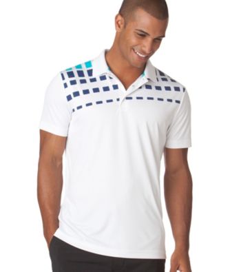 Chaps® Men's White Short Sleeve Sand Trap Print Golf Polo