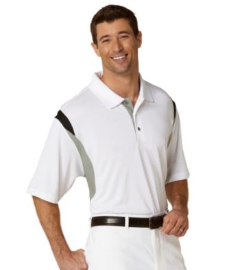 PGA TOUR® Men's Bright White Three Color Stacked Polo