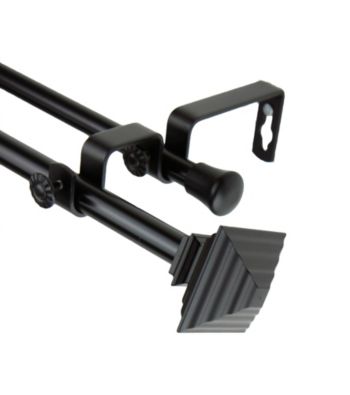 Rod Desyne Black Quad Double Curtain Rod