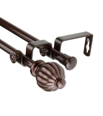 Rod Desyne Cocoa Pumpkin Double Curtain Rod
