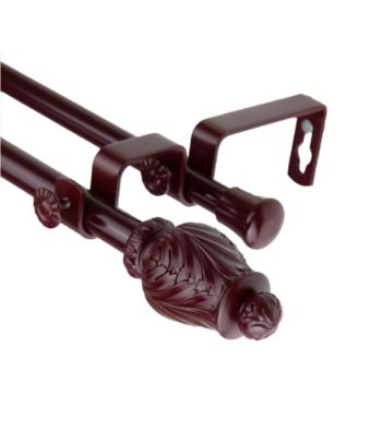 Rod Desyne Mahogany Tulip Double Curtain Rod