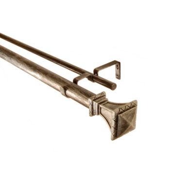 BCL Drapery Hardware Trumpeted Square Double Curtain Rod