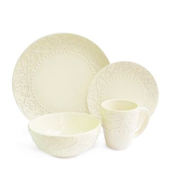 American Ateliers Bianca Cream 16-pc. Dinnerware Set