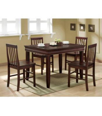 W.Designs Ashlyn 5-pc. Espresso Wood Dining Set