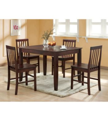 W.Designs Abigail 5-pc. Espresso Wood Dining Set