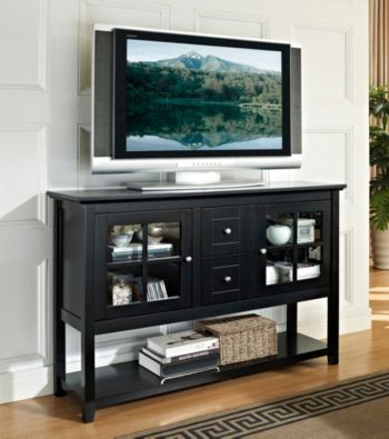 W.Designs Dineen Black Wood Console Table TV Stand