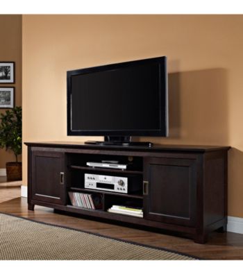 W.Designs Fairmount Wood TV Stand with Sliding Doors