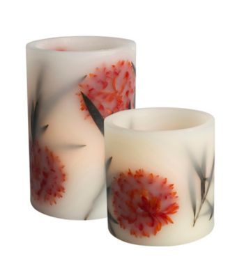 Gerson LED Flameless Embedded Botanical Candle