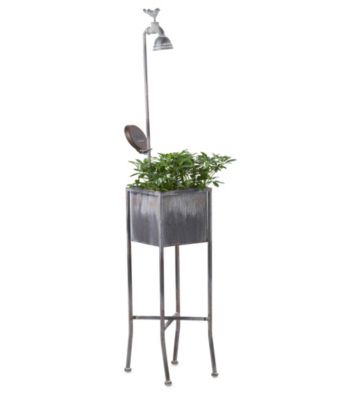 LivingQuarters LED Solar Single Flower Pot
