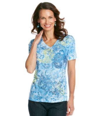 Breckenridge® Petites' Zen Blue Sublimation Tee