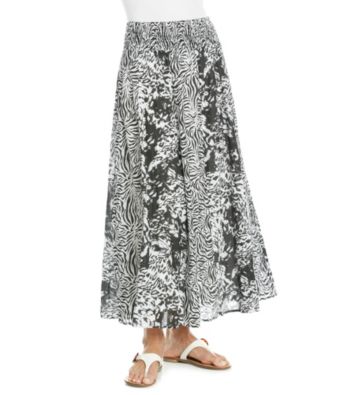 Studio West Smock Waistband Long Detail Skirt
