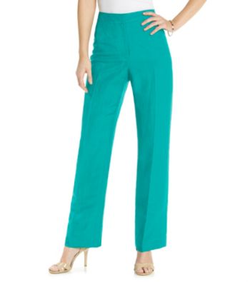 Evan-Picone® Solid Linen Pant