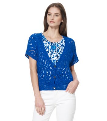 Jones New York Sport® Cropped Vneck Cardigan