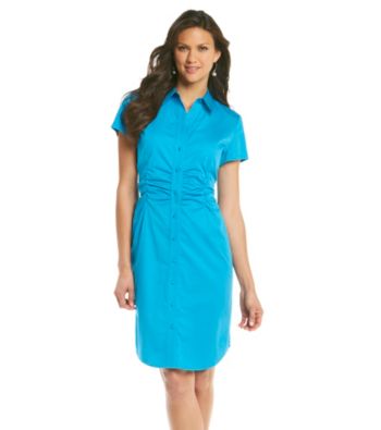 Chaus Rouched Shirt Dress