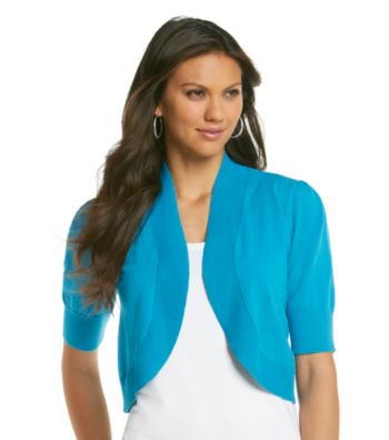 Chaus Ribbed Trim Shrug