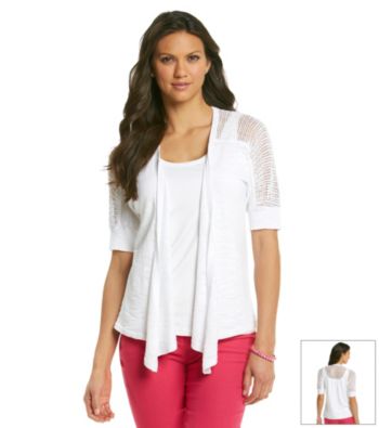 Chaus Mesh Yoke Cardigan