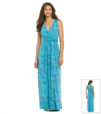 Chaus Wrap Maxi Texture Dress